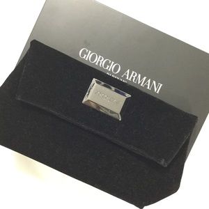 GIORGIO ARMANI ••• Velvet Foldover Clutch